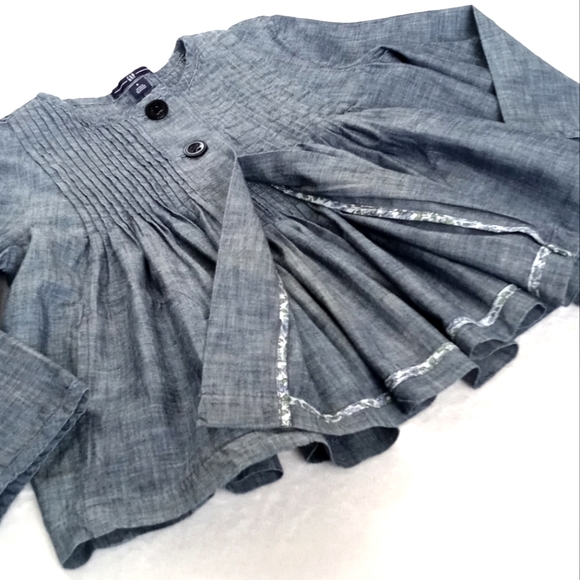 *Relisted* 🌿 Gap Women's Denim Blue Bolero /Swing Jacket 3/4 Sleeve S - Picture 4 of 16